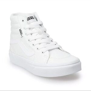 Vans Filmore Hi Youth Size White Canvas High Top Sneakers SIZE 12